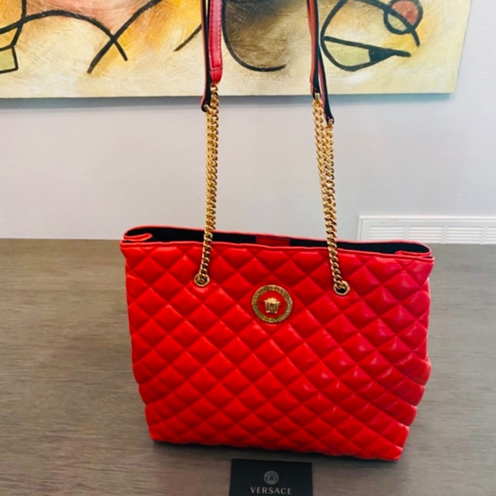 Versace La Medusa leather handbag